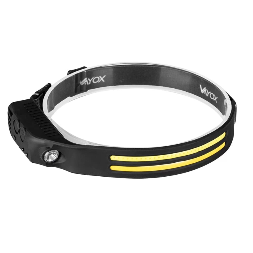 LED Himmennettävä ladattava otsalamppu anturilla 3xLED/5V IP44 300 kiiltävä 1200 mAh