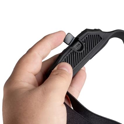 LED Himmennettävä ladattava otsalamppu anturilla 3xLED/5V IP44 300 kiiltävä 1200 mAh