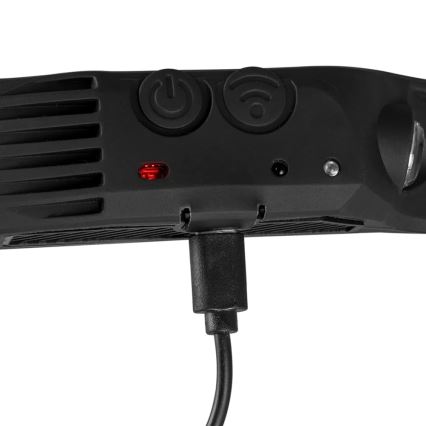 LED Himmennettävä ladattava otsalamppu anturilla 3xLED/5V IP44 300 kiiltävä 1200 mAh