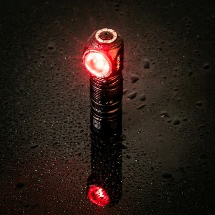 Himmennettävä ladattava LED-otsalamppu punaisella valolla 3-in-1 LED/10W/5V IP66 500 lm 800 mAh