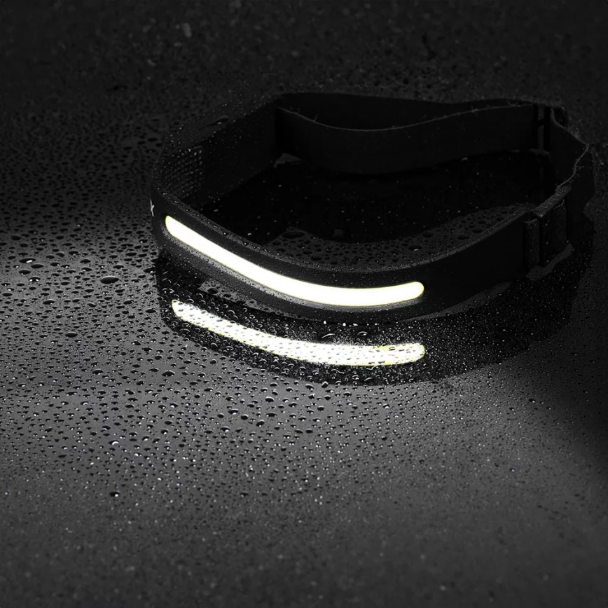 LED himmennettävä ladattava otsalamppu sensorilla 2xLED/5V IP44 350 lm 1200 mAh