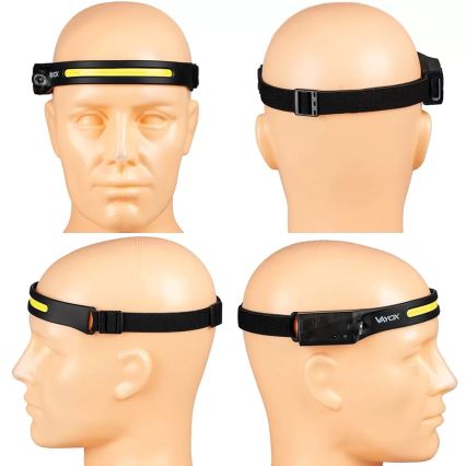 LED himmennettävä ladattava otsalamppu sensorilla 2xLED/5V IP44 350 lm 1200 mAh