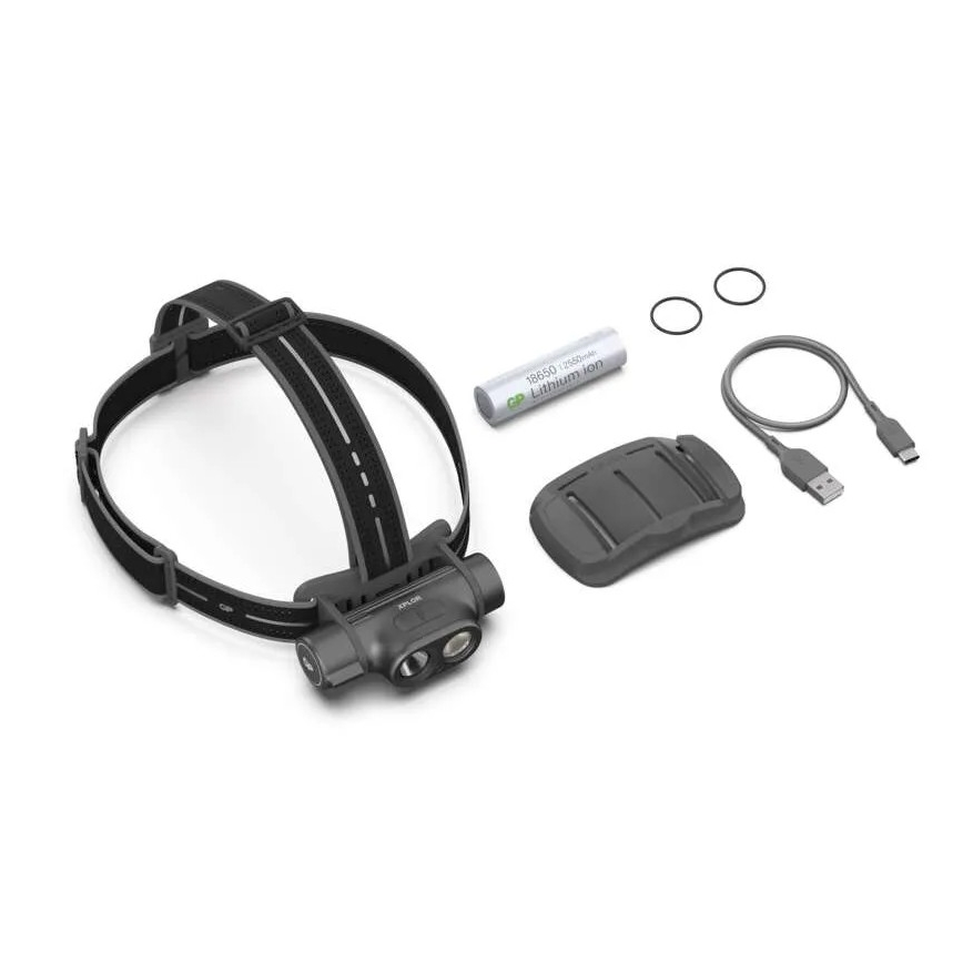 LED Himmennettävä ladattava otsavalo GP XPLOR PHR19 LED/1x18650/5V IPX8