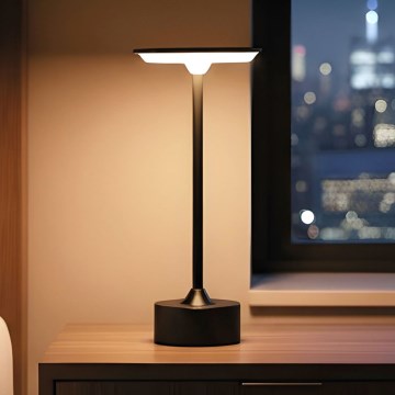 LED-himmennettävä ladattava pöytälamppu NEW YORK LED/1,8W/5V 2700K/4000K/6500K 1200 mAh musta