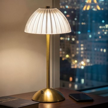 LED himmennettävä ladattava pöytälamppu PARIS LED/2W/5V 2700K/4000K/6500K 800 mAh kultainen