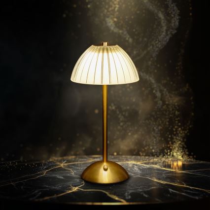 LED himmennettävä ladattava pöytälamppu PARIS LED/2W/5V 2700K/4000K/6500K 800 mAh kultainen