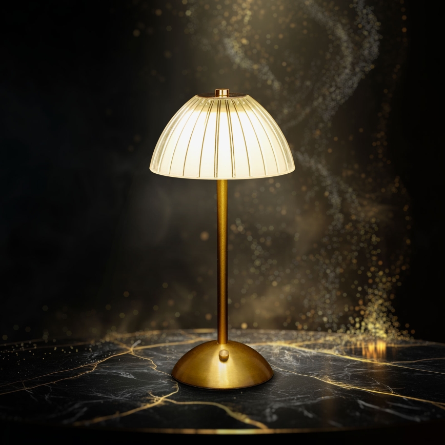 LED himmennettävä ladattava pöytälamppu PARIS LED/2W/5V 2700K/4000K/6500K 800 mAh kultainen