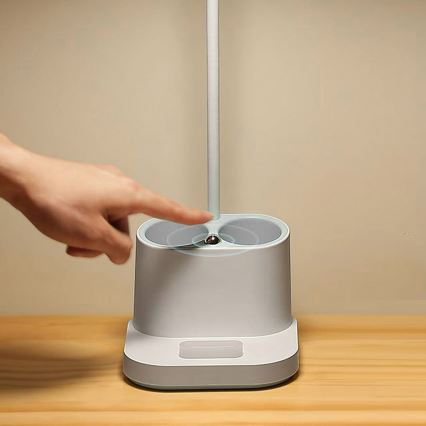 LED himmennettävä ladattava pöytävalaisin pidikkeellä ja powerbankilla LED/5W/5V 2400mAh