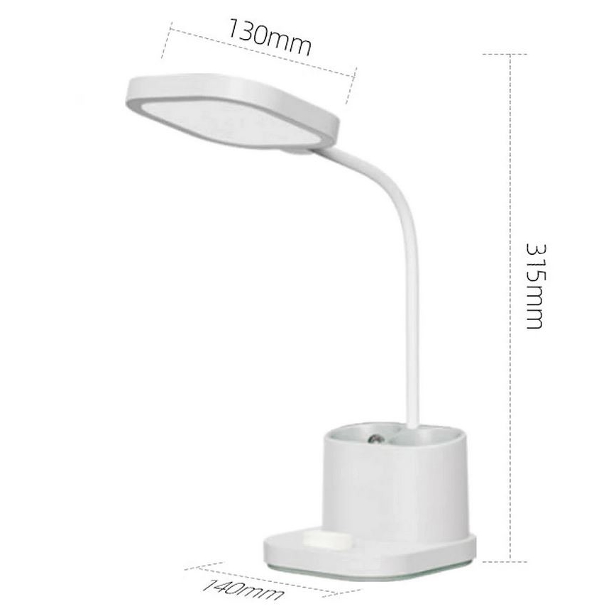 LED himmennettävä ladattava pöytävalaisin pidikkeellä ja powerbankilla LED/5W/5V 2400mAh