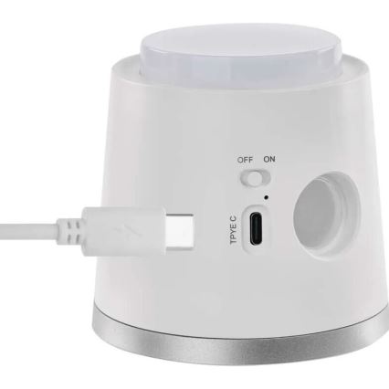 LED himmennettävä ladattava pöytävalaisin 4-in-1 LED/6W/3,7V 3000K/4000K/6500K 1500mAh valkoinen