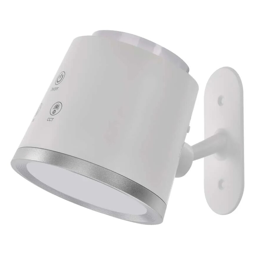 LED himmennettävä ladattava pöytävalaisin 4-in-1 LED/6W/3,7V 3000K/4000K/6500K 1500mAh valkoinen