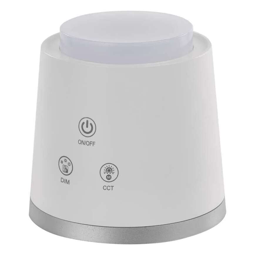 LED himmennettävä ladattava pöytävalaisin 4-in-1 LED/6W/3,7V 3000K/4000K/6500K 1500mAh valkoinen