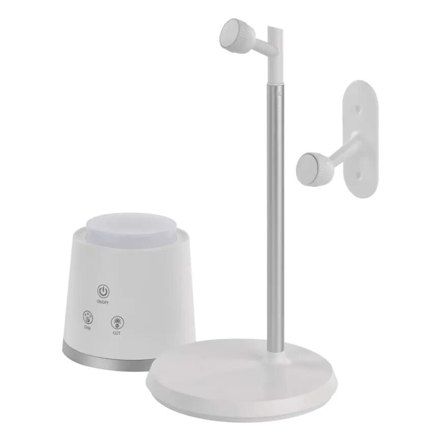 LED himmennettävä ladattava pöytävalaisin 4-in-1 LED/6W/3,7V 3000K/4000K/6500K 1500mAh valkoinen