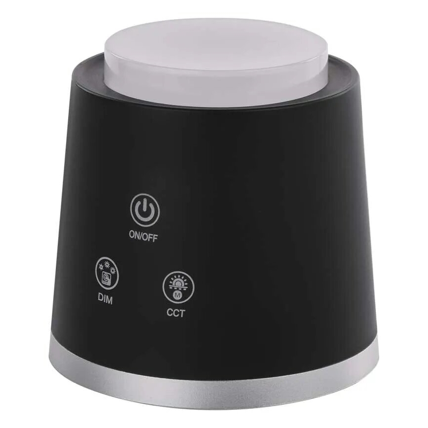 LED himmennettävä ladattava pöytävalaisin 4-in-1 LED/6W/3,7V 3000K/4000K/6500K 1500mAh musta