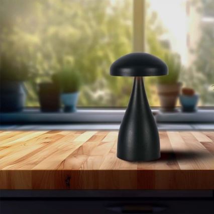 LED himmennettävä ladattava kosketuspöytävalaisin LED/1W/5V 3000-6000K 1800 mAh musta