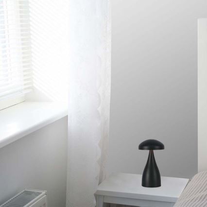 LED himmennettävä ladattava kosketuspöytävalaisin LED/1W/5V 3000-6000K 1800 mAh musta