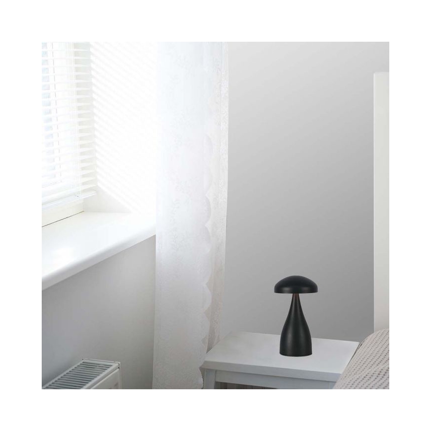 LED himmennettävä ladattava kosketuspöytävalaisin LED/1W/5V 3000-6000K 1800 mAh musta