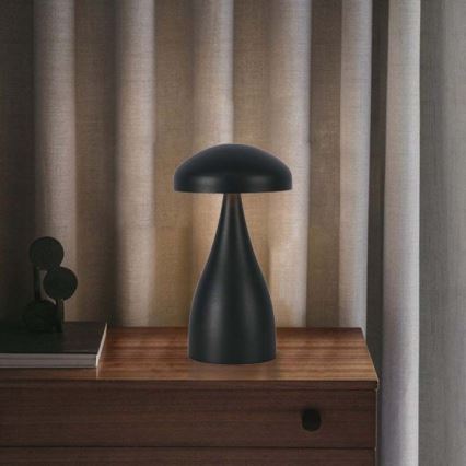 LED himmennettävä ladattava kosketuspöytävalaisin LED/1W/5V 3000-6000K 1800 mAh musta