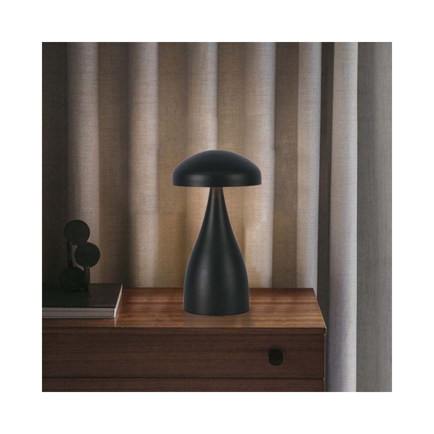 LED himmennettävä ladattava kosketuspöytävalaisin LED/1W/5V 3000-6000K 1800 mAh musta