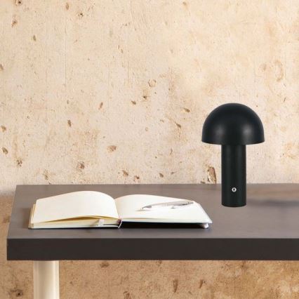 LED himmennettävä ladattava kosketuspöytävalaisin LED/1W/5V 3000-6000K 1800 mAh musta