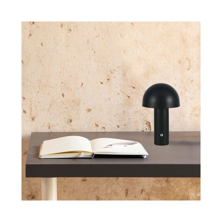 LED himmennettävä ladattava kosketuspöytävalaisin LED/1W/5V 3000-6000K 1800 mAh musta