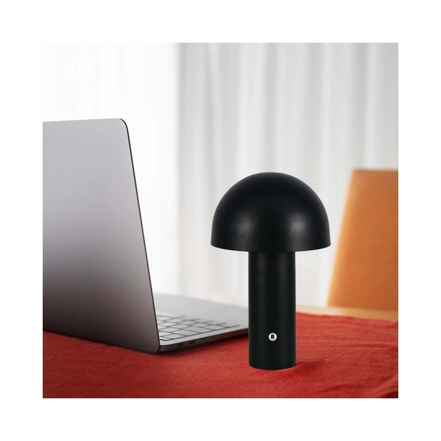 LED himmennettävä ladattava kosketuspöytävalaisin LED/1W/5V 3000-6000K 1800 mAh musta