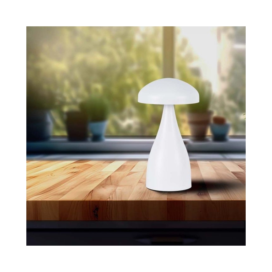 LED himmennettävä ladattava kosketuspöytävalaisin LED/1W/5V 3000-6000K 1800 mAh valkoinen