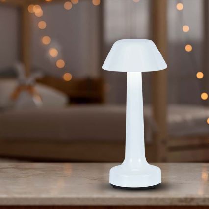 LED himmennettävä ladattava kosketuspöytävalaisin LED/1W/5V 3000-6000K 1800 mAh valkoinen