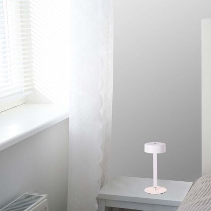 LED himmennettävä ladattava kosketuspöytälamppu LED/3W/5V 3000-6000K 2400 mAh valkoinen