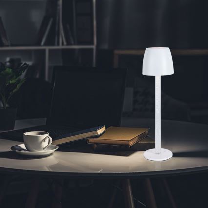 LED himmennettävä ladattava kosketuspöytälamppu LED/3W/5V 3000K 1800 mAh valkoinen