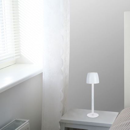 LED himmennettävä ladattava kosketuspöytälamppu LED/3W/5V 3000K 1800 mAh valkoinen