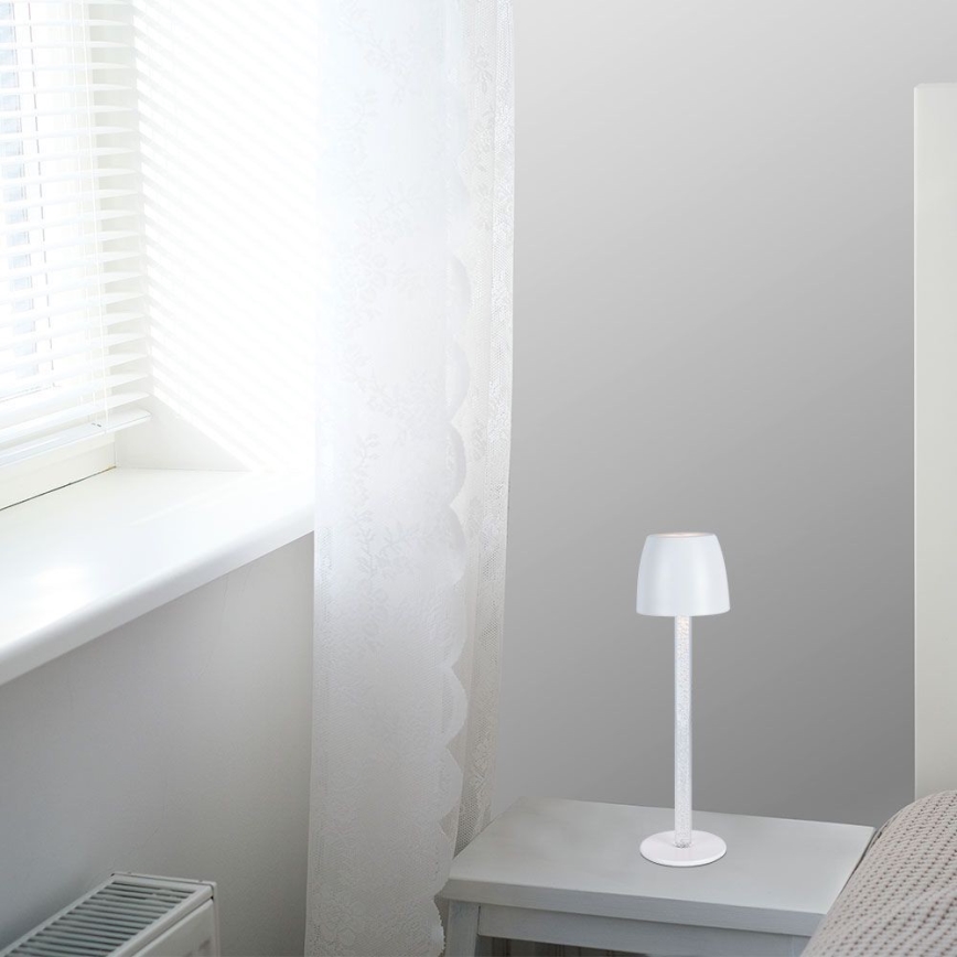 LED himmennettävä ladattava kosketuspöytälamppu LED/3W/5V 3000K 1800 mAh valkoinen