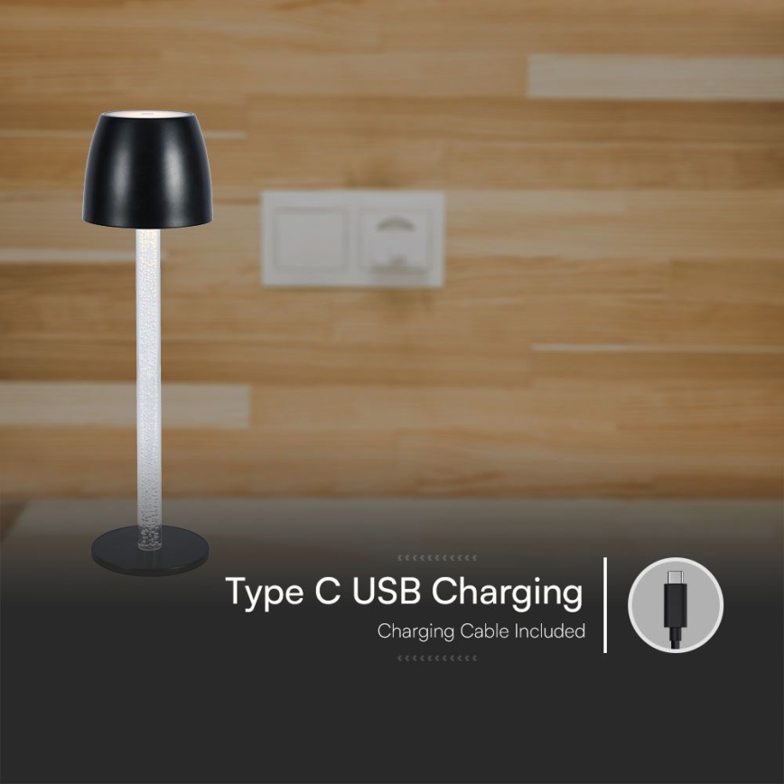 LED himmennettävä ladattava kosketuspöytälamppu LED/3W/5V 3000K 1800 mAh valkoinen