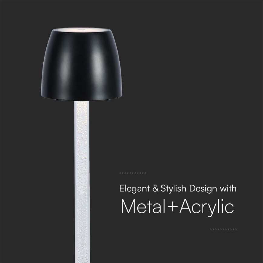 LED himmennettävä ladattava kosketuspöytälamppu LED/3W/5V 3000K 1800 mAh valkoinen