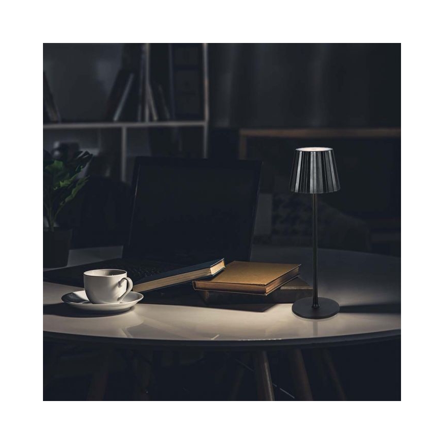 LED himmennettävä ladattava kosketuspöytälamppu LED/4W/5V 3000-6000K 1800 mAh musta