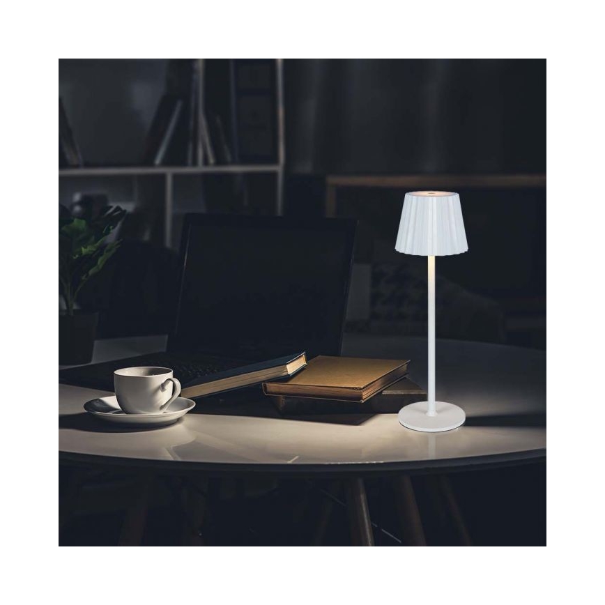 LED himmennettävä ladattava kosketusohjattu pöytävalaisin LED/4W/5V 3000-6000K 1800 mAh valkoinen