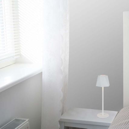 LED himmennettävä ladattava kosketusohjattu pöytävalaisin LED/4W/5V 3000-6000K 1800 mAh valkoinen