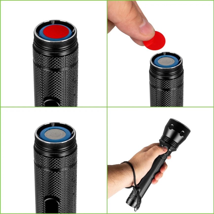 LED himmennettävä ladattava taskulamppu LED/20W/5V IPX5 1570 lm 8400 mAh