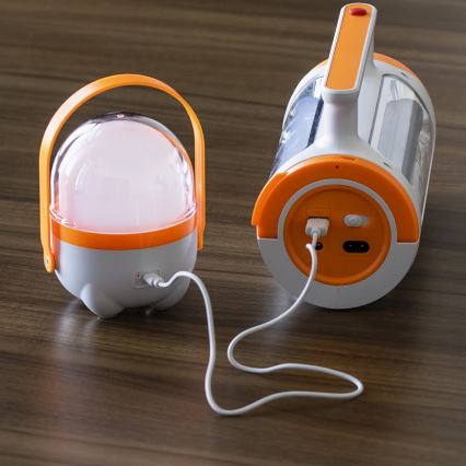 LED himmennettävä ladattava taskulamppu 2-in-1 powerbank-toiminnolla LED/5W/230V 3500 mAh