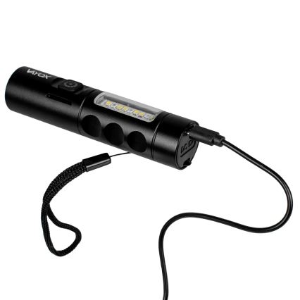 LED himmennettävä ladattava taskulamppu punaisella valolla LED/5W/5V IPX4 250 lm 2000 mAh