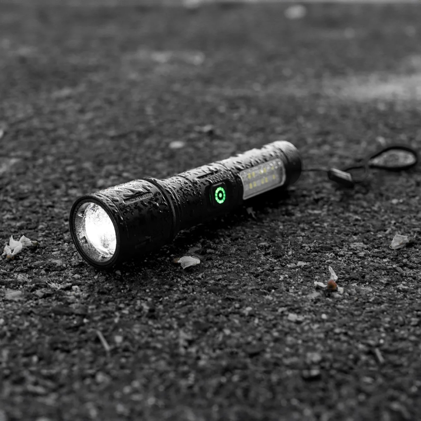 LED himmennettävä ladattava taskulamppu punaisella valolla LED/5W/5V IPX4 260 lm 2000 mAh