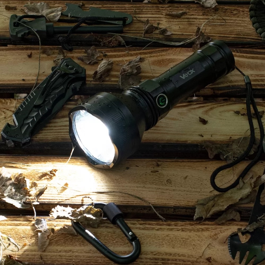 LED Himmennettävä ladattava taskulamppu LED/20W/5V IPX5 1900 kiiltävä 5000 mAh