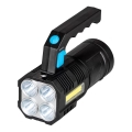 LED Himmennettävä ladattava taskulamppu LED/5V IPX4 250 kiiltävä 1200 mAh