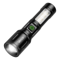 LED himmennettävä ladattava taskulamppu punaisella valolla LED/5W/5V IPX4 260 lm 2000 mAh