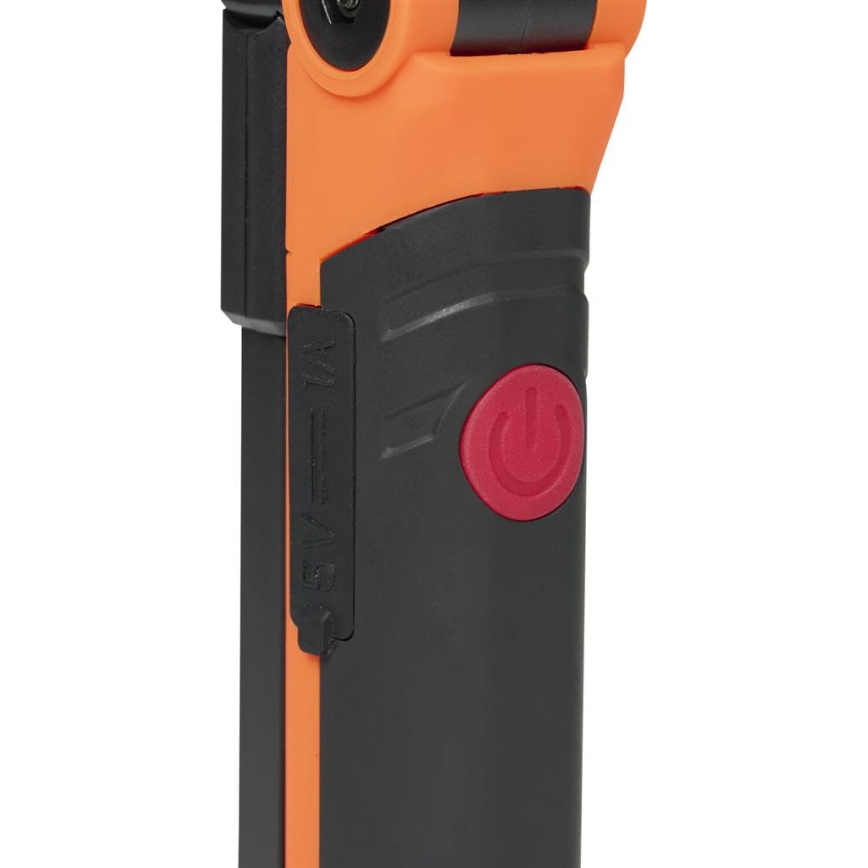 LED-himmennettävä ladattava työvalaisin LED/3W/5V 6500K 2000 mAh oranssi/musta