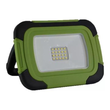 LED Himmennettävä ladattava valonheitin SAMSUNG CHIP + toiminto SOS LED/10W/3,7V/USB IP44 4000K 3600 mAh vihreä