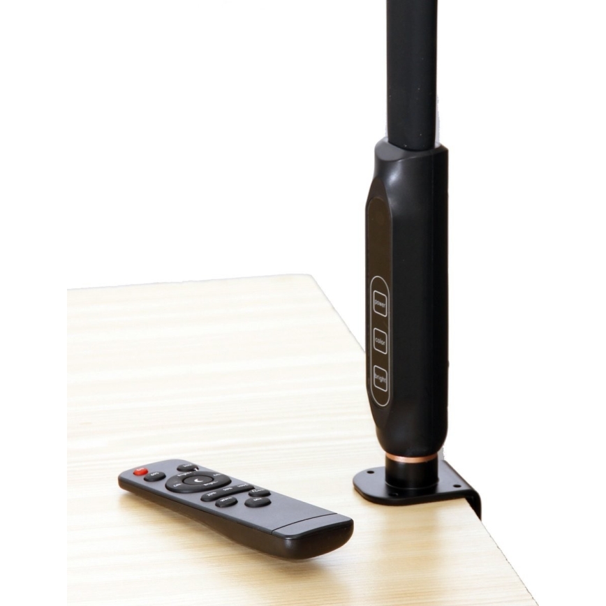 LED Himmennettävä kosketuslamppu 3in1 LED/12W/230V musta CRI 90 + kauko-ohjaus