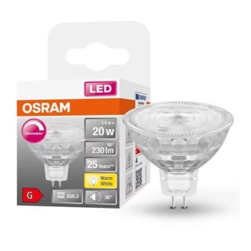 LED himmennettävä lamppu GU5,3/3,4W/230V 2700K CRI 90 - Osram