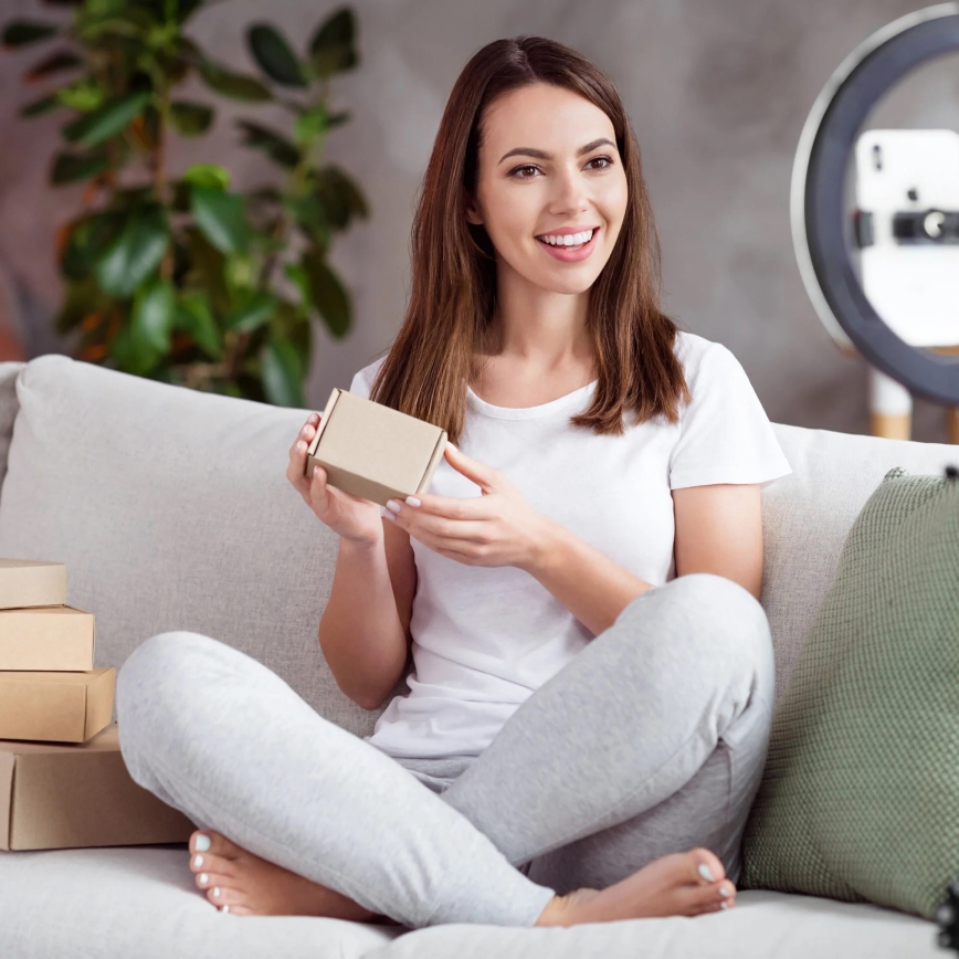 LED Himmennettävä lamppu jalustalla ja pidikkeellä vloggaamiseen LED/15W/5V 2700-6500K