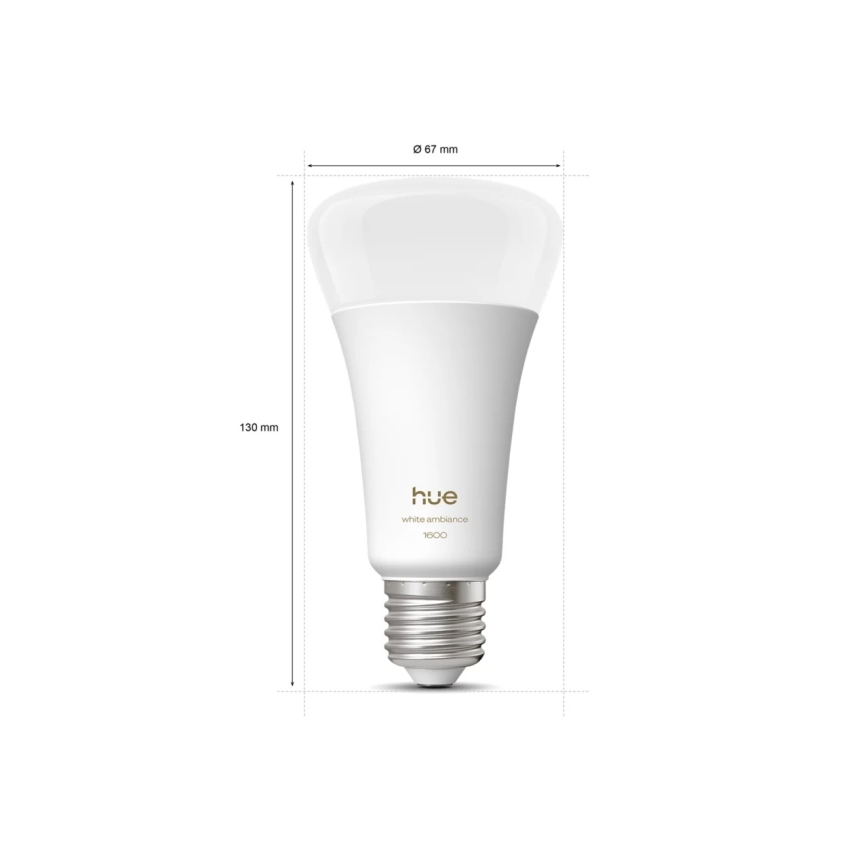 LED-himmennettävä lamppu Philips Hue WHITE AMBIANCE E27/11,8W/230V 1000-20000K
